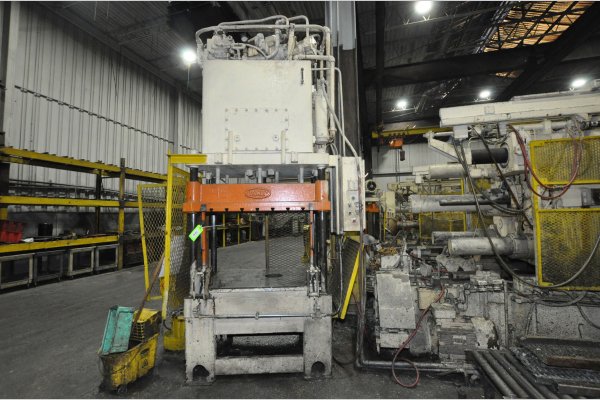 Used Danley Model: TP-30-7 30 U.S. Tons Four Column (Post) Vertical Hydraulic Die Casting Trim Press