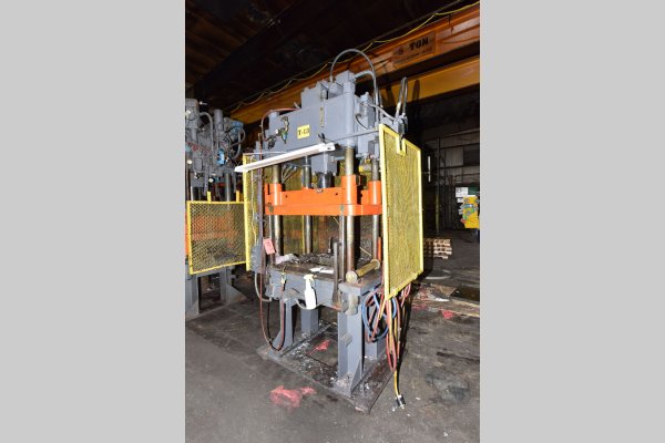 Used B&T Model: TP-28 28 U.S. Ton Four Column (Post) Vertical Hydraulic Die Casting Trim Press