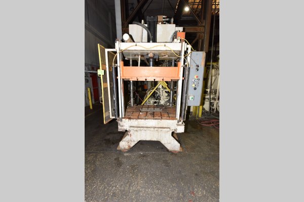 Used Hannifin Model: TP-50 50 U.S. Tons Four Column (Post) Vertical Hydraulic Die Casting Trim Press