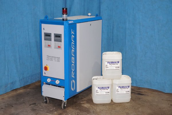 Used Robamat Model: 3212 40 kW (20 kw per zone) Dual (two) Zone Portable Hot Oil Process Heater Temperature Control Unit with Cooling Water Circuit