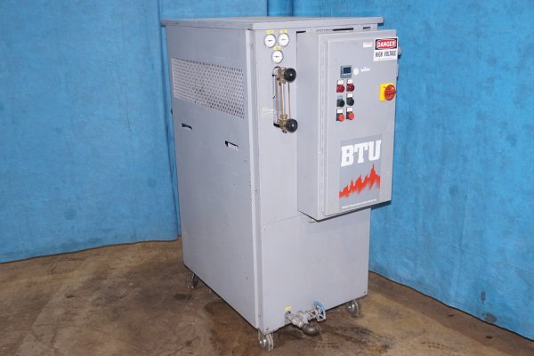 Used Budzar Industries Model: 1NP-1815-GOLSP 18 KW Single Zone Portable Hot Oil Process Heater Temperature Control Unit with Cooling Water Circuit