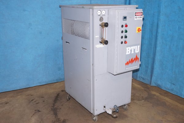 Used Budzar Industries Model: 1NP-1815-GOLSP 18 KW Single Zone Portable Hot Oil Process Heater Temperature Control Unit with Cooling Water Circuit
