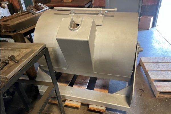 Used Arrow-Acme Model: PL855 600 Pound Capacity (Aluminum) Power Roll-Over Transfer Ladle - Forklift Type Bull Ladle for Molten Aluminum or Zinc - DC Powered - Arrow-Acme Type