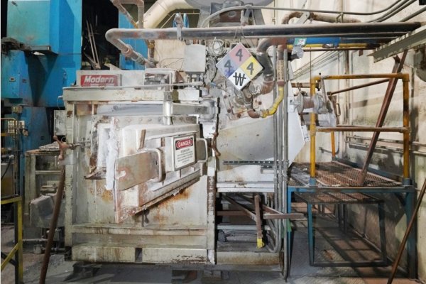 Used Modern Equipment Model: AL-660 Jet Melter 660 Pounds per hour of aluminum Stack (tower/shaft) Type Stationary Aluminum Melting and Holding Furnace