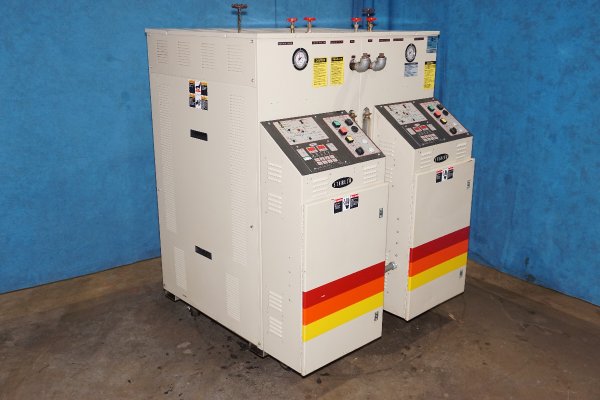 Used Sterlco Model: M2B9026-J1 96 kw (48 kw per zone) Dual (two) Zone Portable Hot Oil Process Heater Temperature Control Unit with Cooling Water Circuit