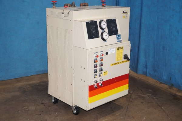 Used Sterlco Model: F6026-D-X 48 kw total (24 kw per zone) Dual (two) Zone Portable Hot Oil Process Heater Temperature Control Unit with Cooling Water Circuit