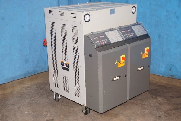 Used Sterlco Model: M2B2026-M1 48 kw (24 kw per zone) Dual (two) Zone Portable Hot Oil Process Heater Temperature Control Unit with Cooling Water Circuit