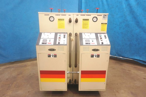 Used Sterlco Model: S9026-H1 24 KW (12 kw per zone) Dual (two) Zone Portable Hot Oil Process Heater Temperature Control Unit with Cooling Water Circuit