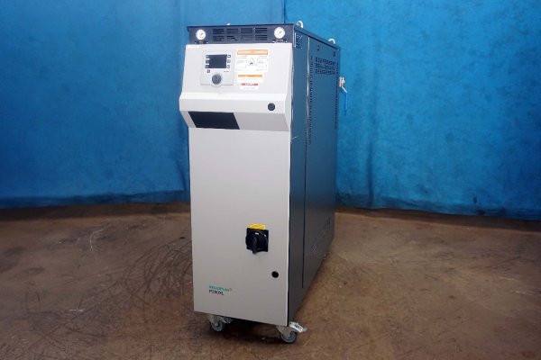 Used Regloplas Hot Water Model: P200XL/60/SM85H/SK/RT100 60 kW Single Zone Portable Hot Water Process Heater Temperature control Unit
