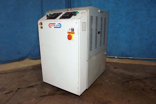 Used Mokon Model: H64212-E9 24 kW (12 kW per zone) Dual (two) Zone Portable Hot Oil Process Heater Temperature Control Unit with Cooling Water Circuit