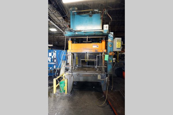 Used K. R. Wilson Model: DCT-50 50 U.S. Ton Four Column (Post) Vertical Hydraulic Die Casting Trim Press