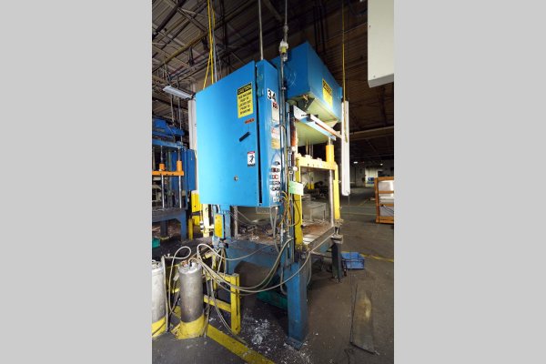 Used Metal Mechanics Model: TP-50 50 U.S. Ton Four Column (Post) Vertical Hydraulic Die Casting Trim Press