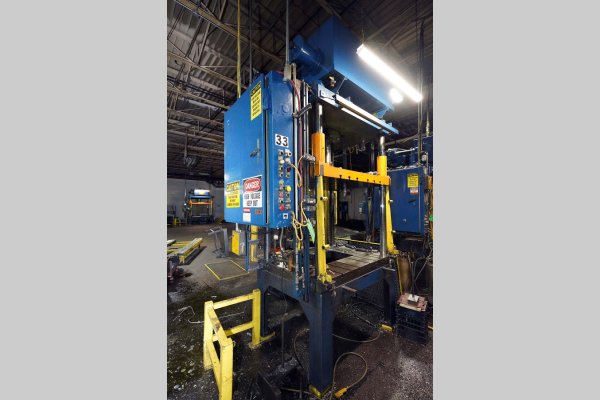 Used Metal Mechanics Model: TP-50 50 U.S. Ton Four Column (Post) Vertical Hydraulic Die Casting Trim Press