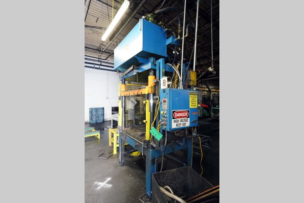 Used Metal Mechanics Model: TP-50 50 U.S. Ton Four Column (Post) Vertical Hydraulic Die Casting Trim Press