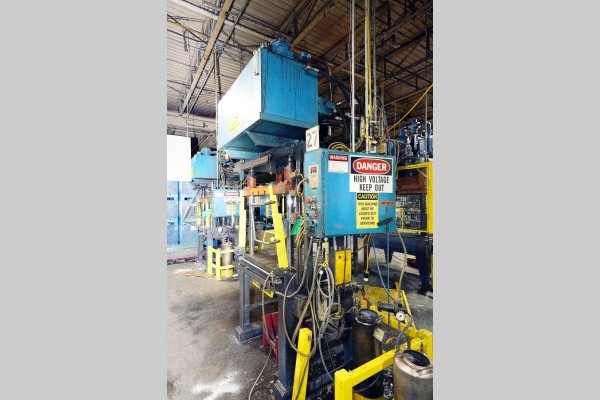 Used Metal Mechanics Model: TP-20 20 U.S. Ton Four Column (Post) Vertical Hydraulic Die Casting Trim Press