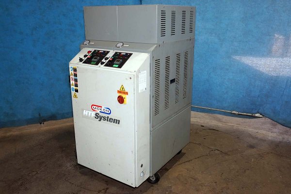 Used Mokon Model: H54224TW01 48 kW (24 kw per zone) Dual (two) Zone Portable Hot Oil Process Heater Temperature Control Unit with Cooling Water Circuit