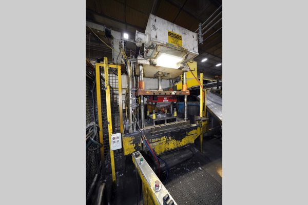 Used Metal Mechanics Model: TP-50 50 U.S. Ton Four Column (Post) Vertical Hydraulic Die Casting Trim Press