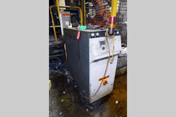 Used Regloplas Model: 300LD/40/FM65/1K/RT100 80 kW (40 kw per zone) Dual (two) Zone Portable Hot Oil Process Heater Temperature Control Unit with Cooling Water Circuit