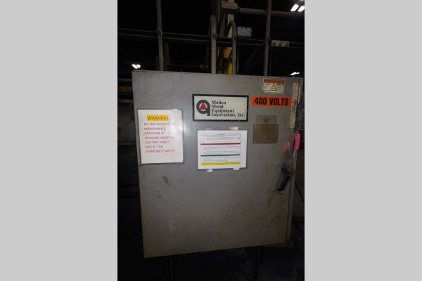 Used Molten Metal Equipment Innovations (MMEI) Model: Thor 20 HP Molten Metal Pump for pumping and transferring non-ferrous liquid metal from furnaces crucibles and transfer ladles