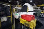 PCDC - PCDC-30x156 30 Inch Wide by 13 foot long Metal Chain Plate Conveyor Belt with Forced Air Cooling Fans and Tunnel for Die Cast and Foundry Applications