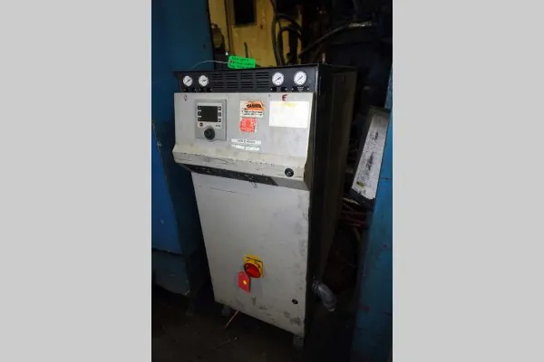 Used Regloplas Model: 300LD/40/FM65/1K/RT100 80 kW (40 kw per zone) Dual (two) Zone Portable Hot Oil Process Heater Temperature Control Unit with Cooling Water Circuit