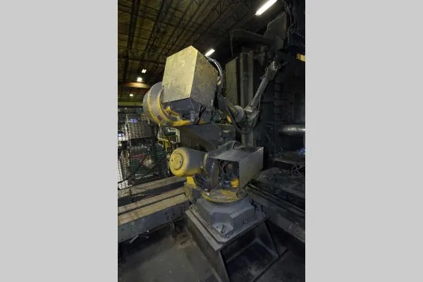 Used Fanuc Robotics Model: R-2000iB 210F with R-3iC Controller 165 KG (363 pounds) Six Axis Industrial Robot with Extractor Package/Gripper For Extracting Die Castings
