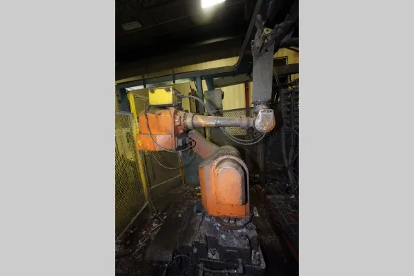 Used Fanuc Robotics Model: M-710i with R-J2 Controller Six Axis Industrial Robot with Extractor Package/Gripper For Extracting Die Castings