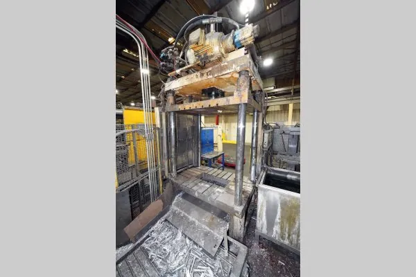 Used Metal Mechanics Model: TP-100 100 U.S. Ton Four Column (Post) Vertical Hydraulic Die Casting Trim Press