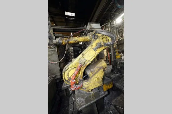 Used Fanuc Robotics Model: R-2000iB 165 F with R-J30iB Controller Six Axis Foundry Rated Industrial Robot with Extractor Package/Gripper for Extracting Die Castings