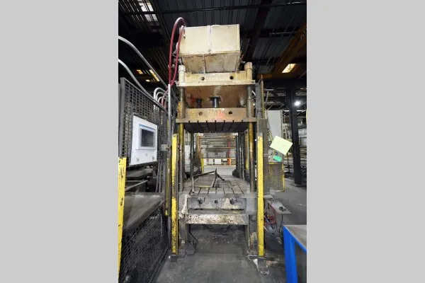 Used A. E. Doyel Model: TP-50 50 U.S. Ton Four Column (Post) Vertical Hydraulic Die Casting Trim Press